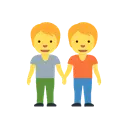 People holding hands cartoon animated emoji