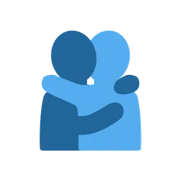 People hugging animated emoji