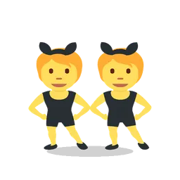 People with bunny ears animated emoji