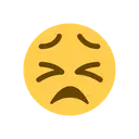 Persevering face cartoon animated emoji