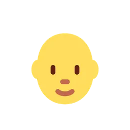 Person: bald animated emoji