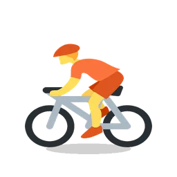 Person biking animated emoji