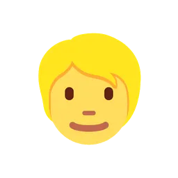 Person: blond hair animated emoji