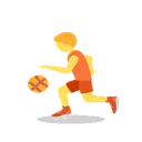 Person bouncing ball cartoon animated emoji