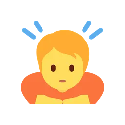 Person bowing animated emoji