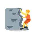 Person climbing cartoon animated emoji
