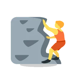 Person climbing animated emoji