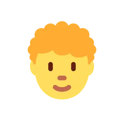 Person: curly hair animated emoji