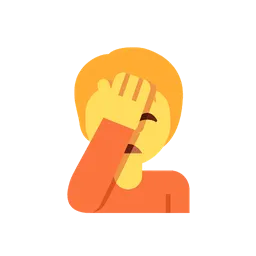 Person facepalming animated emoji