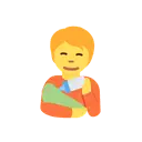 Person feeding baby cartoon animated emoji