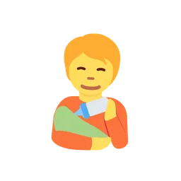 Person feeding baby animated emoji