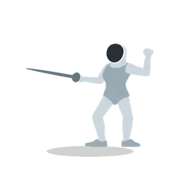 Person fencing animated emoji