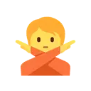 Person gesturing NO cartoon animated emoji