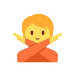 Person gesturing NO animated emoji