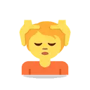 Person getting massage cartoon animated emoji