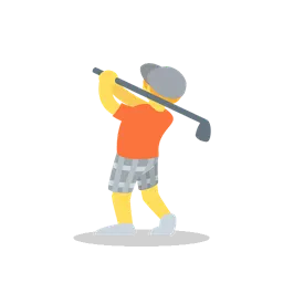 Person golfing animated emoji