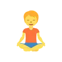 Person in lotus position cartoon animated emoji