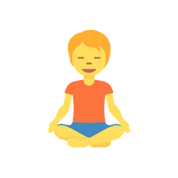 Person in lotus position animated emoji