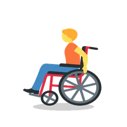 Person in manual wheelchair animated emoji
