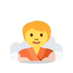 Person in steamy room animated emoji