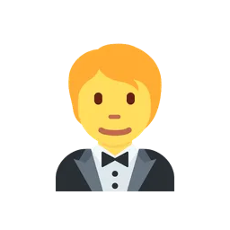 Person in tuxedo animated emoji