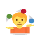 Person juggling cartoon animated emoji