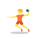Person playing handball cartoon animated emoji