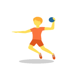 Person playing handball animated emoji