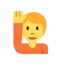 Person raising hand cartoon animated emoji