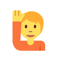 Person raising hand animated emoji