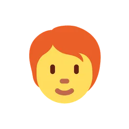 Person: red hair animated emoji