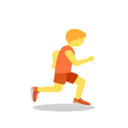 Person running facing right animated emoji