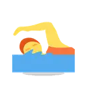 Person swimming cartoon animated emoji