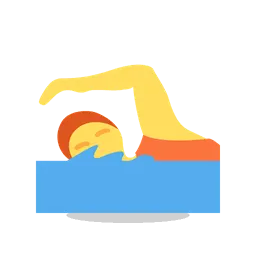 Person swimming animated emoji