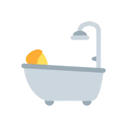 Person taking bath animated emoji