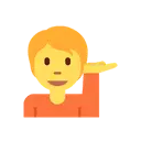 Person tipping hand cartoon animated emoji