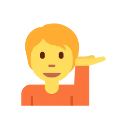 Person tipping hand animated emoji