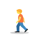 Person walking cartoon animated emoji