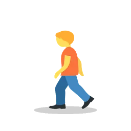 Person walking animated emoji