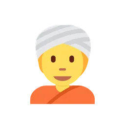 Person wearing turban animated emoji