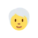 Person: white hair cartoon animated emoji