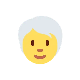Person: white hair animated emoji