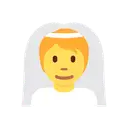 Person with veil cartoon animated emoji