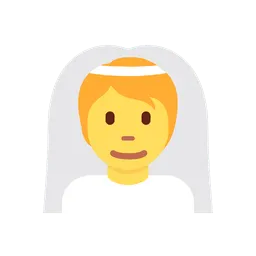 Person with veil animated emoji