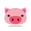 Pig face cartoon animated emoji