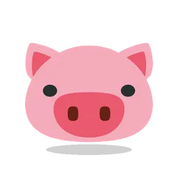 Pig face animated emoji