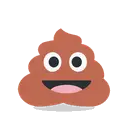 Pile of poo cartoon animated emoji