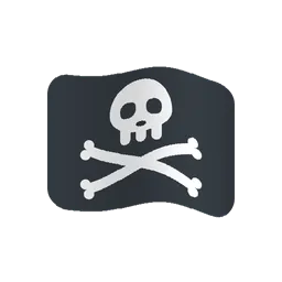 Pirate flag animated emoji