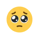 Pleading face cartoon animated emoji