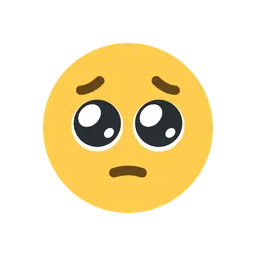 Pleading face animated emoji